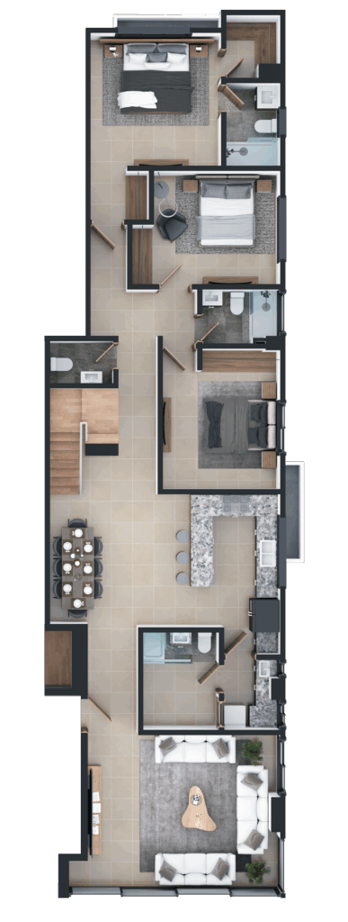 Apartamento 8B 1er N